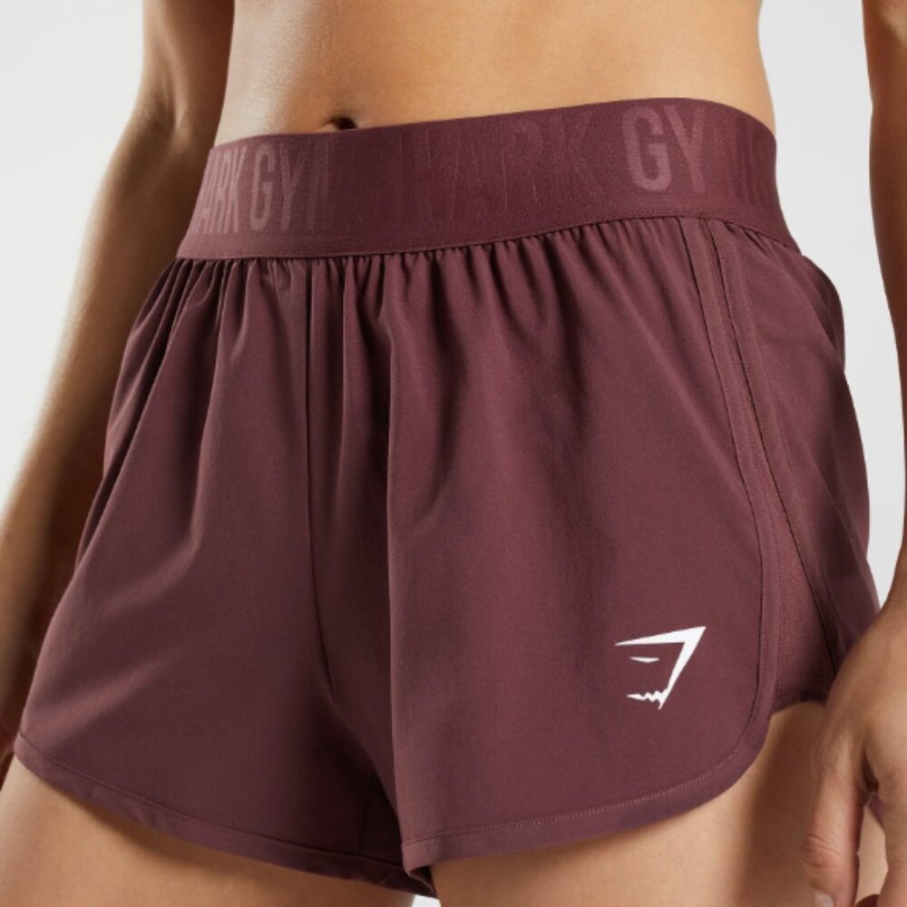 Gymshark Training Loose Fit Shorts in Cherry Brown size M
